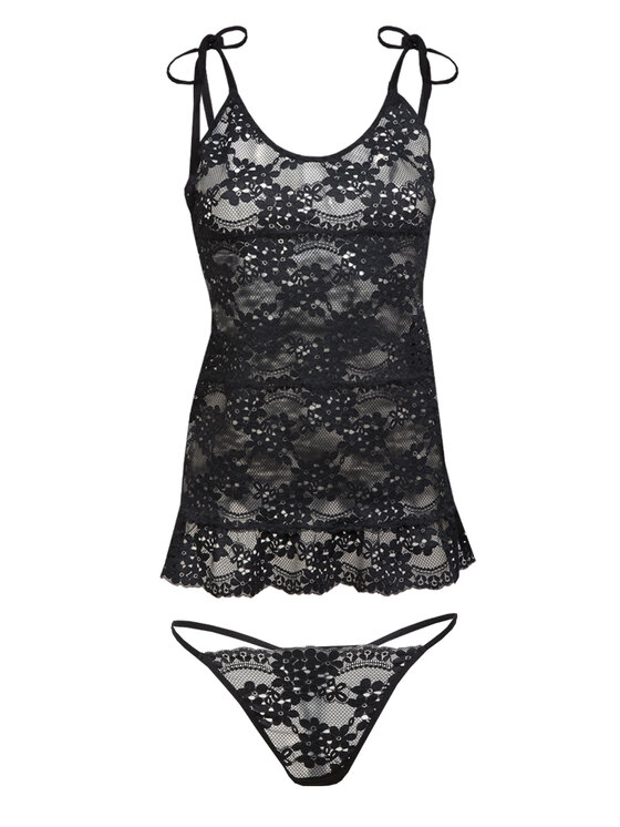 DKaren Lingerie DKaren Lingerie Komplet bielizny Persefona Czarny Classic Fit