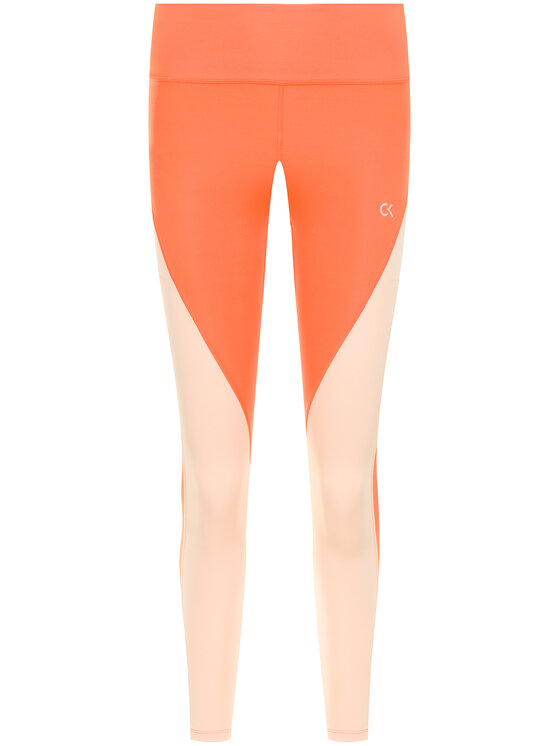 Calvin Klein Performance Calvin Klein Performance Legginsy Tight 00GWS0L604 Pomarańczowy Slim Fit