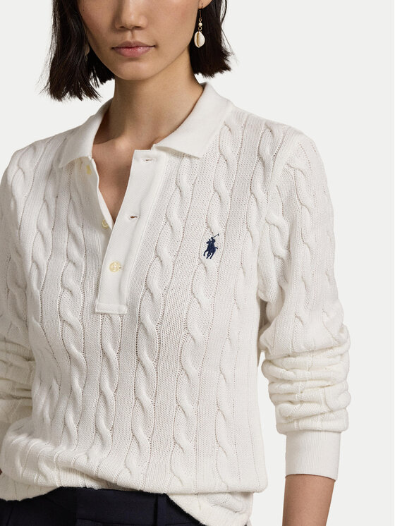Polo Ralph Lauren Polo Ralph Lauren Džemperis 211959100 Balts Regular Fit