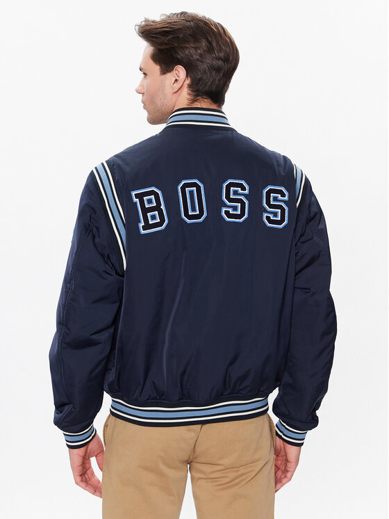 BOSS Boss Kurtka bomber 50481099 Niebieski Regular Fit