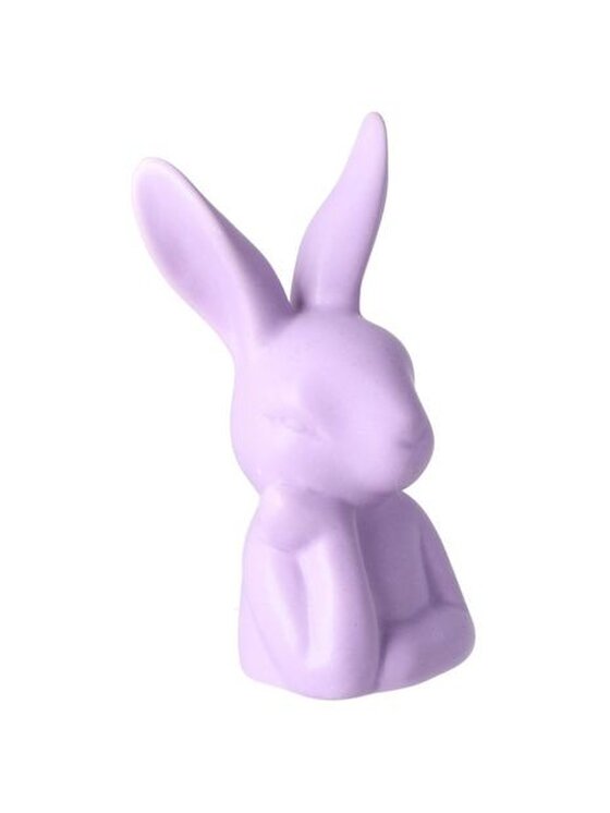 MIAhome MIAhome Figurka zamyślony królik 27x15x13 cm PENSEMA fioletowy Fioletowy