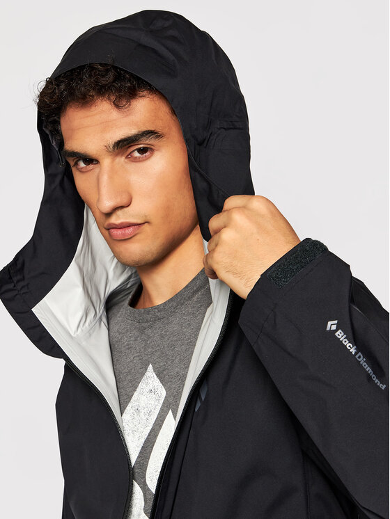 Black Diamond Black Diamond Pohodna jakna Stormline Stretch Rain Shell APCDT0015 Črna Regular Fit