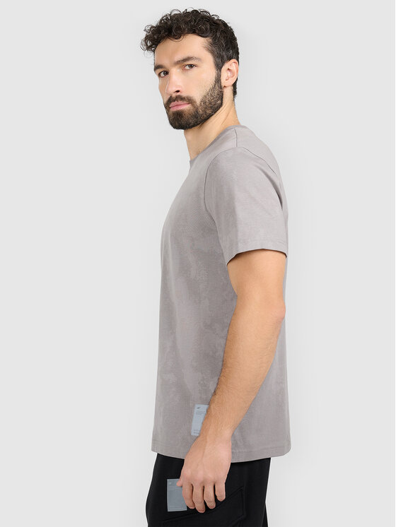 4F 4F T-Shirt BRIGHT TRACK Szary jasny Regular Fit