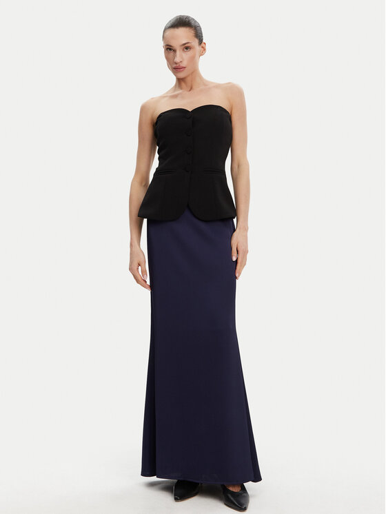 ACCESS FASHION ACCESS FASHION Spódnica maxi 53-6023-147 Granatowy Regular Fit