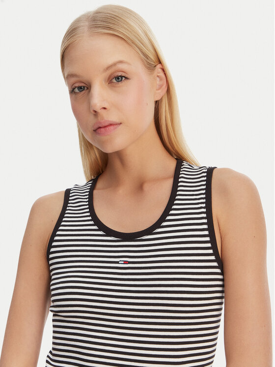 Tommy Jeans Tommy Jeans Každodenní šaty Essential DW0DW20674 Černá Slim Fit