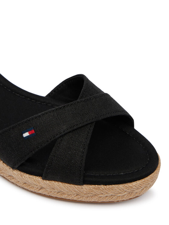 Tommy Hilfiger Tommy Hilfiger Espadrillas Mid Wedge Espad X Cross FW0FW09332 Nero