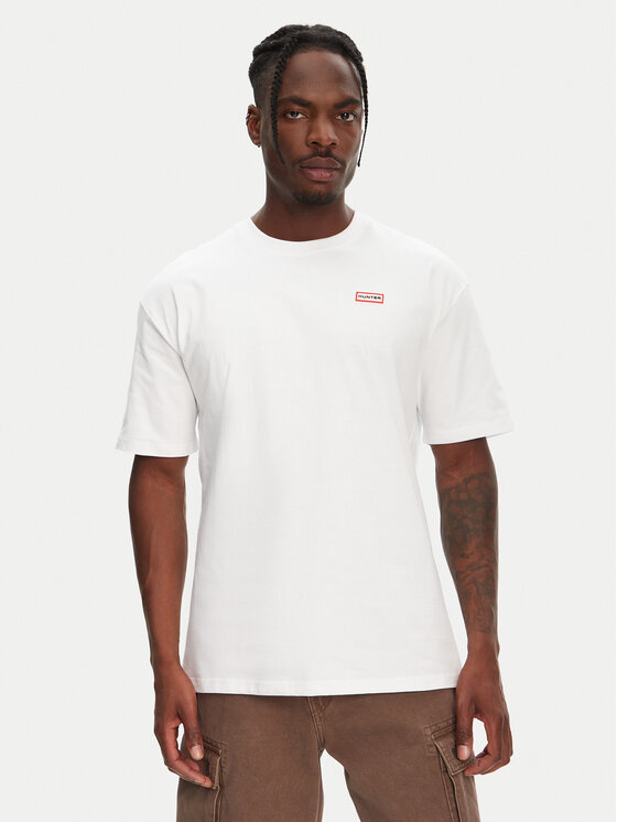 Hunter Hunter T-krekls Rasputin HARM0057251 Balts Relaxed Fit