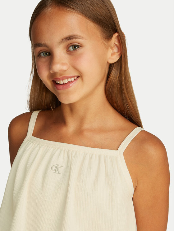 Calvin Klein Jeans Calvin Klein Jeans Sommerkleid IG0IG02903 Beige Regular Fit