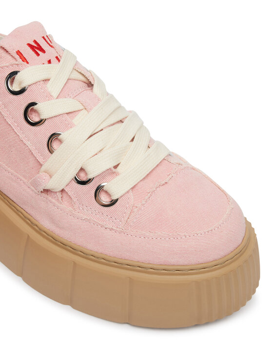 Inuikii Inuikii Sneakers Matilda Frayed 1001-001-0181 Rosa chiaro