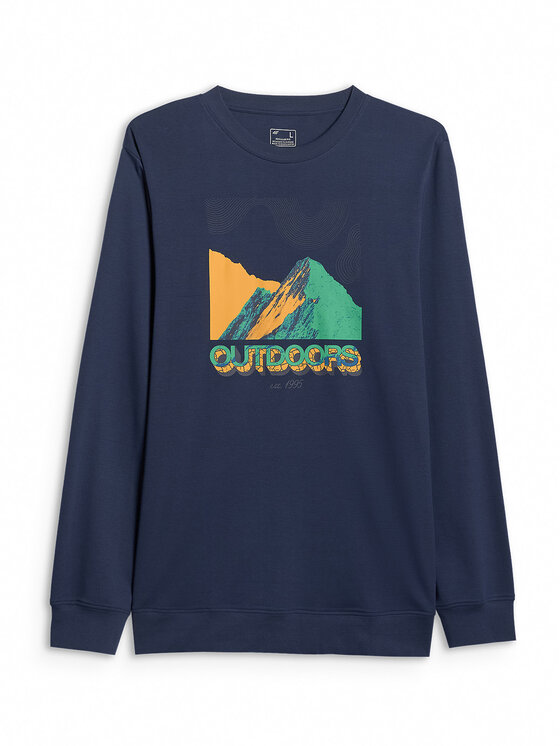 4F 4F Longsleeve MISSION READY Granatowy Regular Fit
