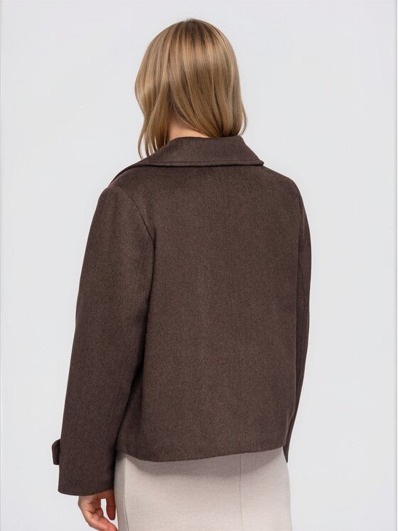Ombre Ombre Płaszcz przejściowy OW-COLC-0121 Brązowy Oversize