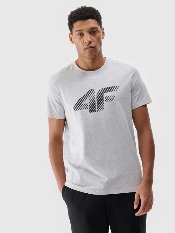 4F 4F T-shirt 4FWMM00TTSHM2257-27M Grigio Regular Fit