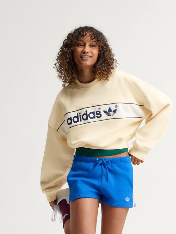 adidas adidas Bluza 172472 Kremowy Loose Fit