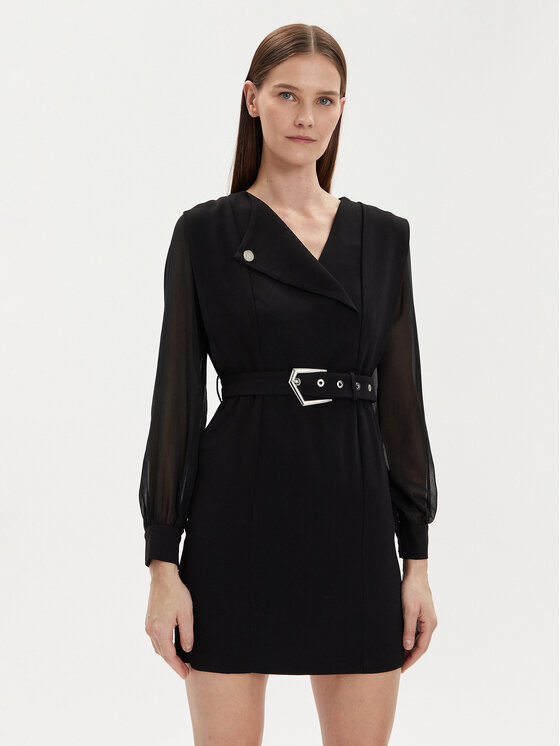 Morgan Morgan Коктейлна рокля 222-RIPAM.F Черен Regular Fit