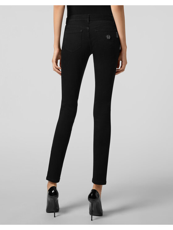 PHILIPP PLEIN PHILIPP PLEIN Jegginsy 21931 Czarny Jegging Fit