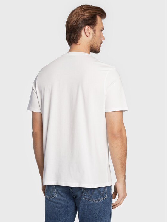 Wrangler Wrangler T-shirt Frame Logo W70JD3989 112319300 Bianco Regular Fit