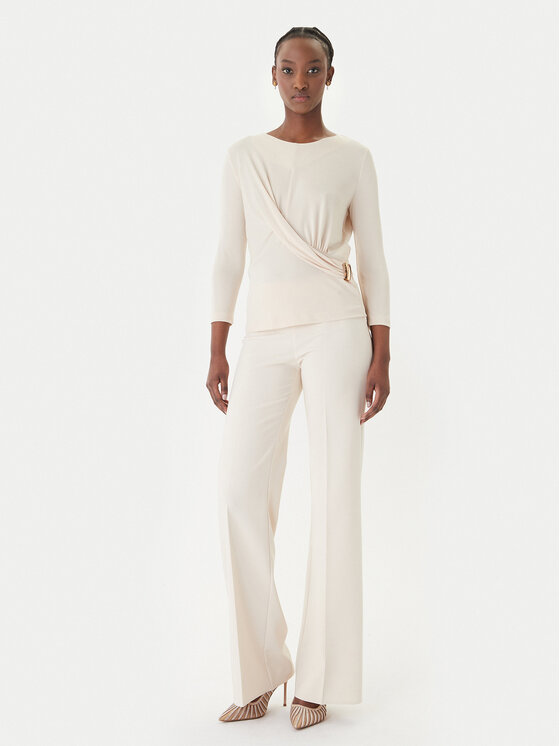 Rinascimento Rinascimento Bluse CFC0127695003 Beige Slim Fit