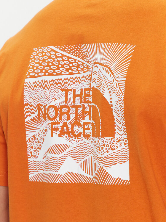 The North Face The North Face Tricou Redbox NF0A87NV Portocaliu Regular Fit