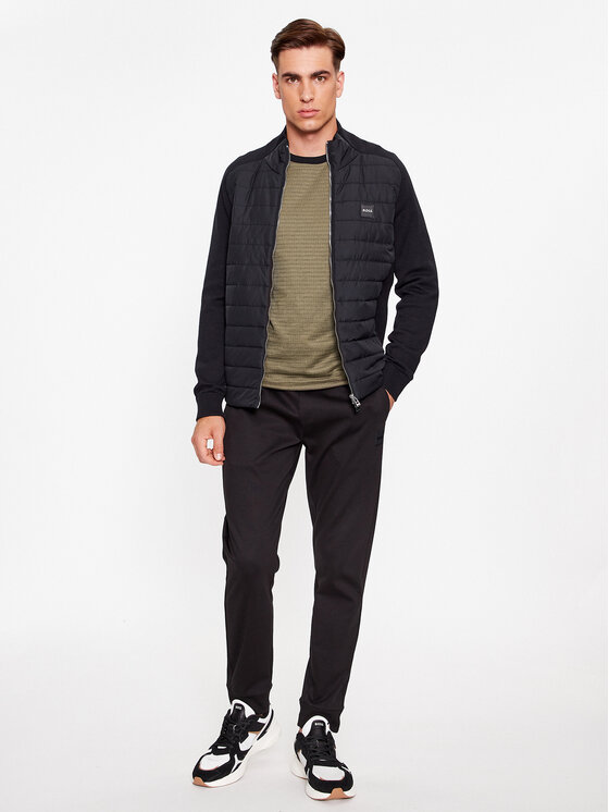 BOSS Boss Majica z dolgimi rokavi Ottoman 50500448 Zelena Regular Fit