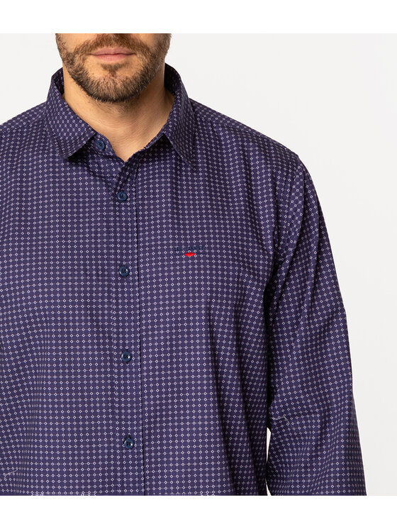 Lee Cooper Lee Cooper Koszula WAYNE 1124 Fioletowy Regular Fit