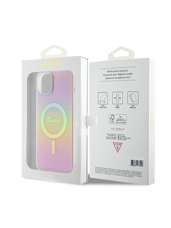 Guess Guess Etui na telefon iPhone 15 Różowy