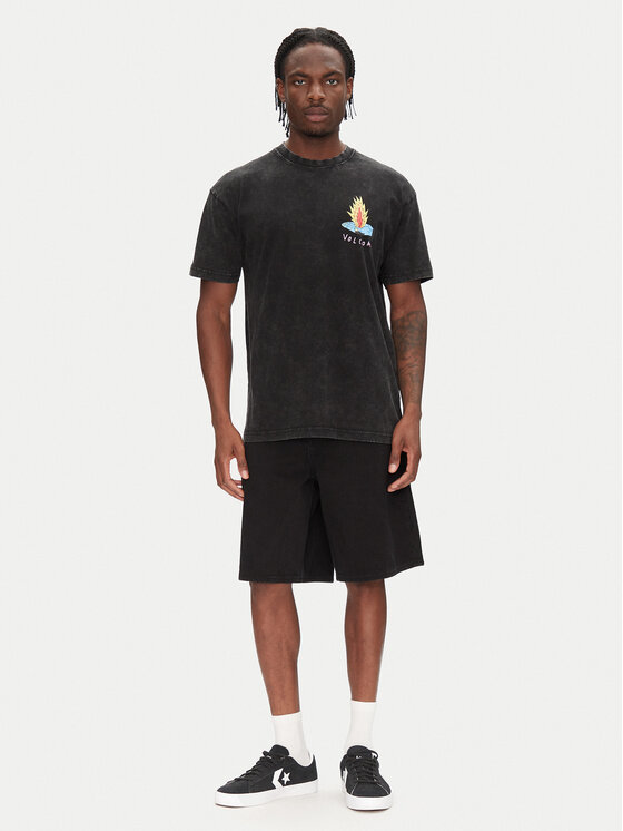Volcom Volcom Τζιν σορτσάκια Billow A2012200 Μαύρο Relaxed Fit
