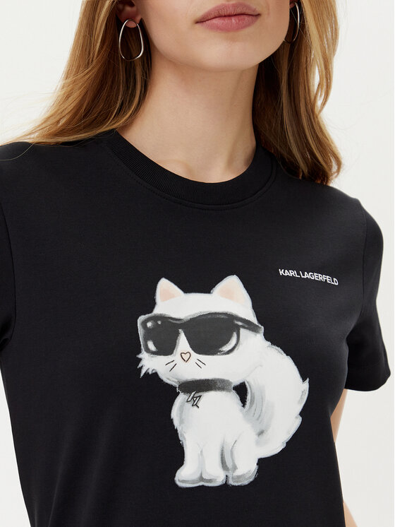 KARL LAGERFELD KARL LAGERFELD Majica A2W17119 Črna Regular Fit