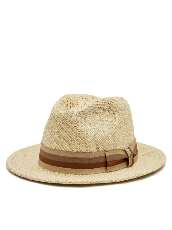 brixton chapeau roma straw fedora 11614 marron