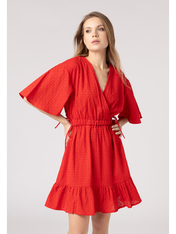 LAURELLA LAURELLA Sukienka codzienna Laurella 4UL124601 Czerwony Regular Fit
