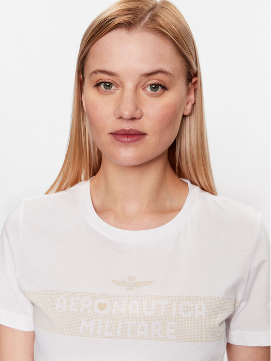 Aeronautica Militare Aeronautica Militare Тишърт 231TS2101DJ510 Бял Regular Fit