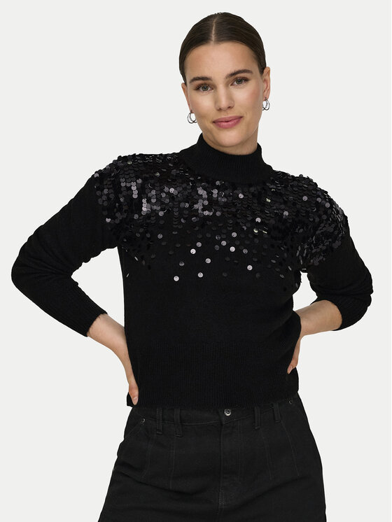 ONLY ONLY Pullover Alba 15332081 Schwarz Regular Fit