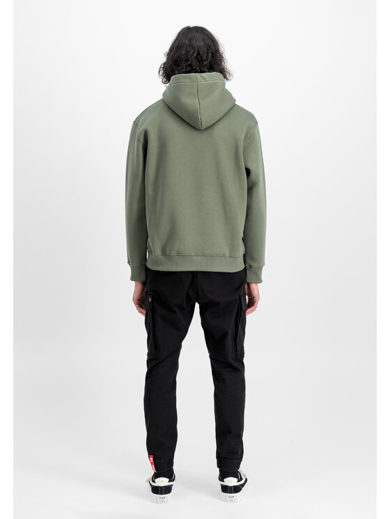 Alpha Industries Alpha Industries Mikina Basic Small Logo Hoodie Zelená Regular Fit