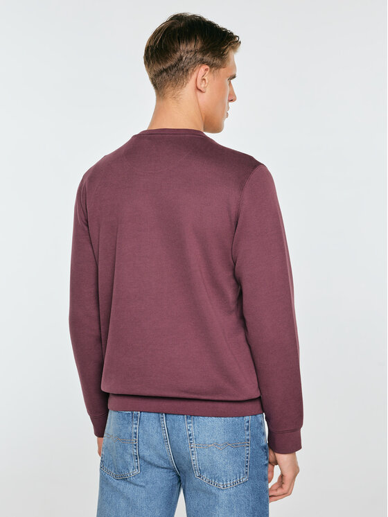 BIG STAR BIG STAR Bluza BREMEN Bordowy Basic Fit