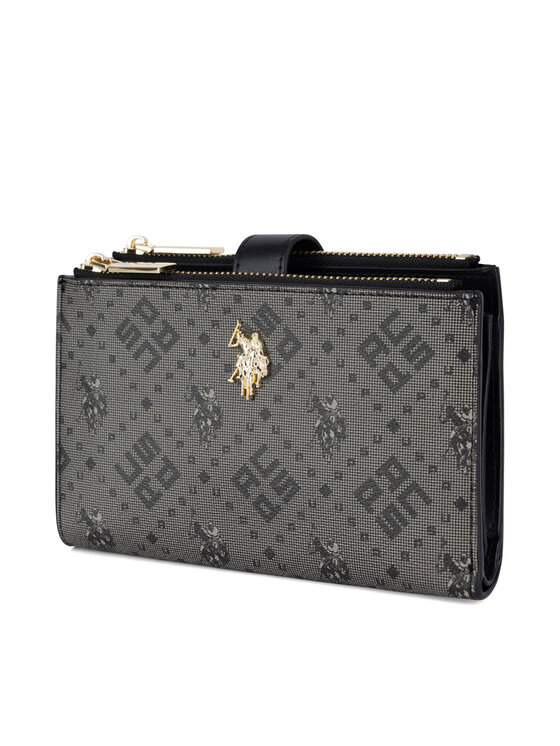 U.S. Polo Assn. U.S. Polo Assn. Голям дамски портфейл BIUXT6224WVP Черен