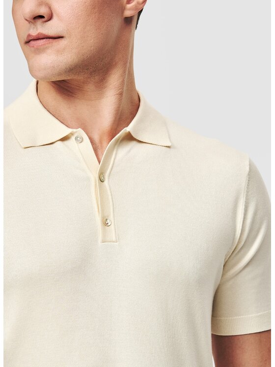 Pako Lorente Pako Lorente Polo P26SF-TX-005 Beżowy Classic Fit