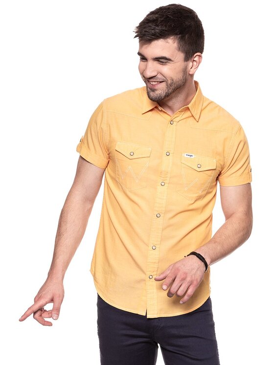 Wrangler Wrangler Camicia SS RESORT WESTERN Giallo Regular Fit
