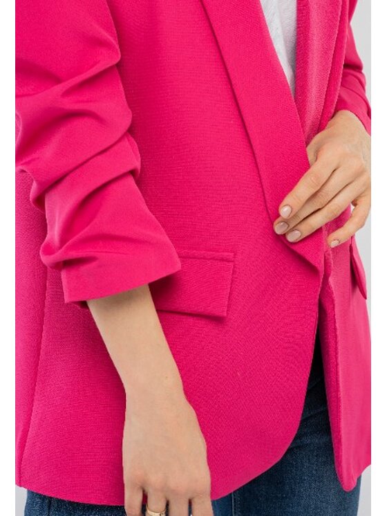 Perso Perso Marynarka ze ściąganymi rękawami Różowy Casual Fit