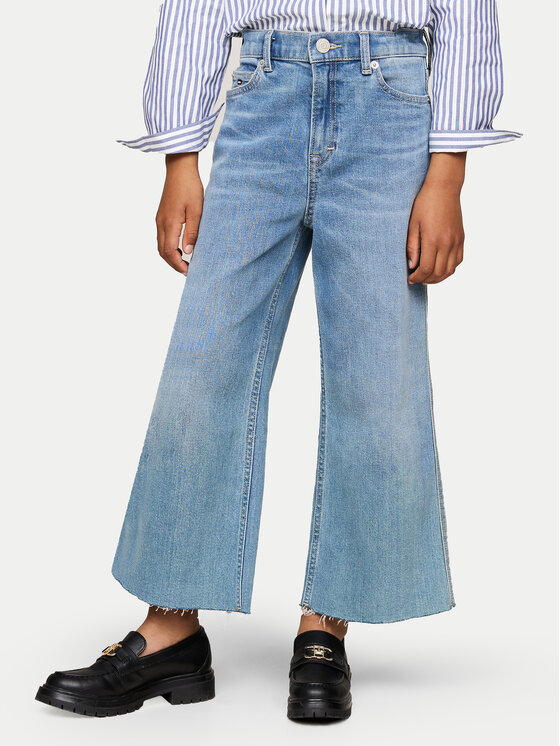 Tommy Hilfiger Tommy Hilfiger Traperice KG0KG08145 Plava Wide Leg