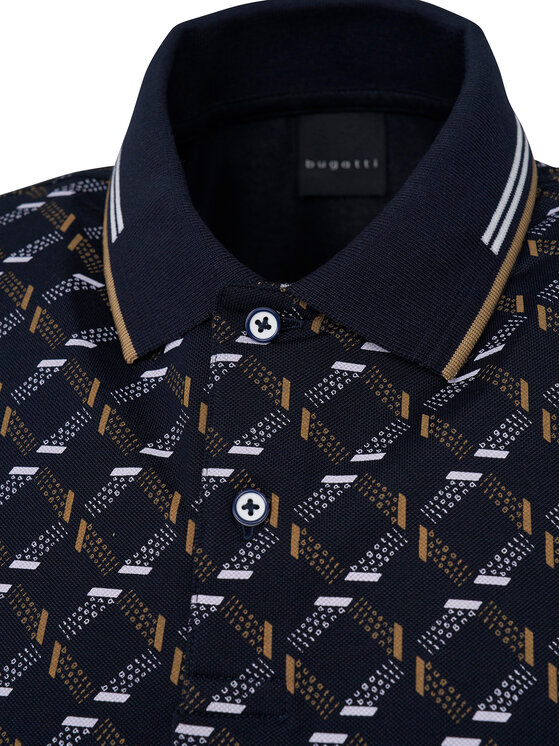 Bugatti Bugatti Polo särk 8150-75032C Tumesinine Regular Fit