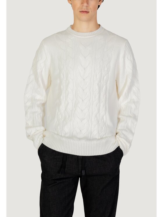 HAMAKI-HO HAMAKI-HO Maglione MI3117H Bianco Regular Fit
