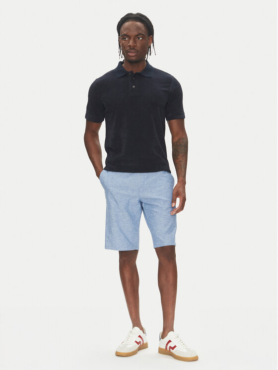 Lindbergh Lindbergh Polo 30-404263 Granatowy Relaxed Fit