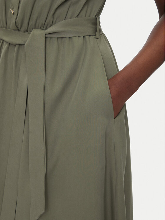 Gaudi Gaudi Rochie tip cămașă 511BD15003 Kaki Regular Fit