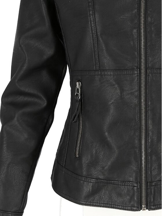 Perso Perso Kurtka damska BLE910002F Czarny Regular Fit