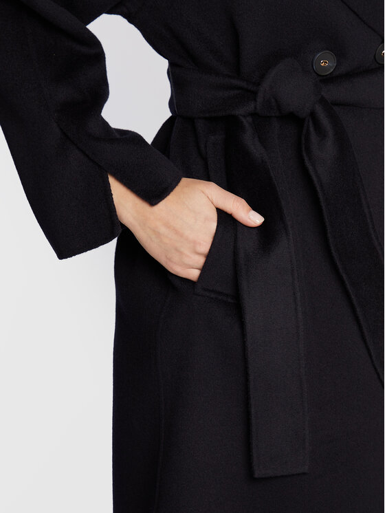 Marella Marella Cappotto di lana Harden 30160228 Blu scuro Regular Fit