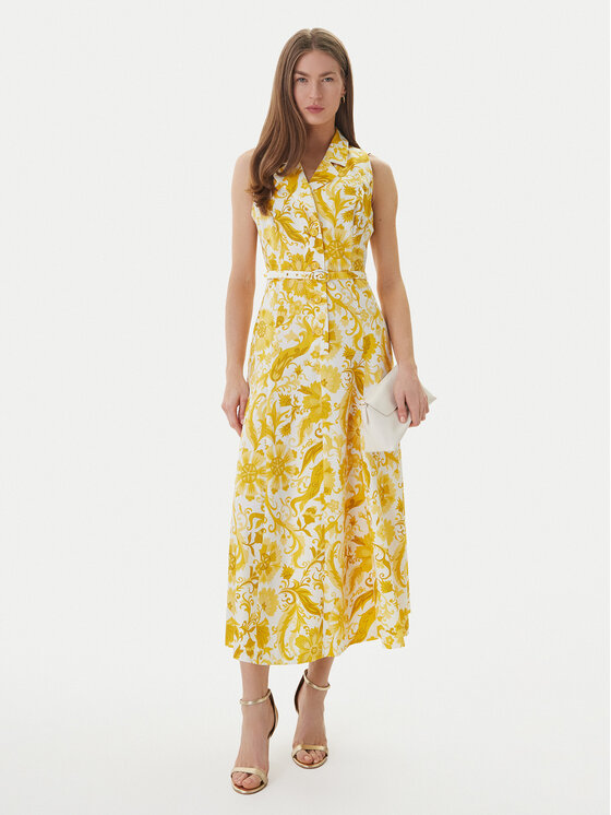 Luisa Spagnoli Luisa Spagnoli Vasarinė suknelė Piagge 542930 Geltona Regular Fit