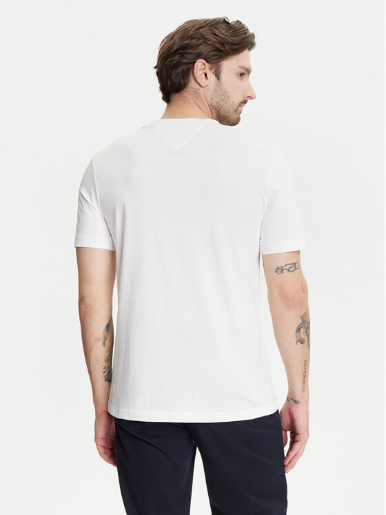 Tommy Hilfiger Tommy Hilfiger T-Shirt Fathers Day MW0MW39356 Biały Regular Fit