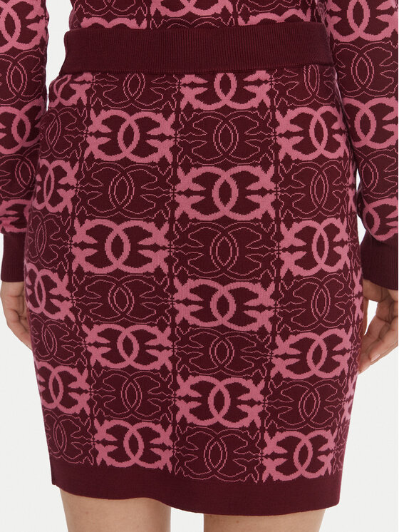PINKO PINKO Mini sukňa Bang Bang 106040 A2YD Bordová Slim Fit