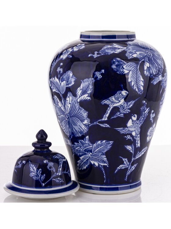 MIAhome MIAhome Pojemnik Amfora z pokrywą 37x19 cm GHARA Granatowy