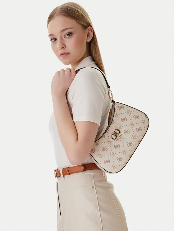 Guess Guess Handtasche Emelie Logo HWGP99 28180 Écru