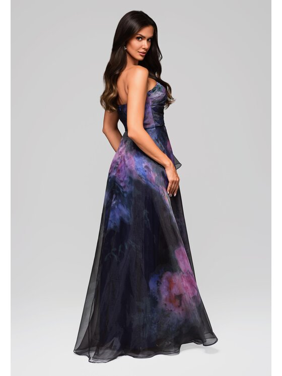 Ombre Ombre Sukienka wieczorowa LA-OM-DLR230 Fioletowy Regular Fit